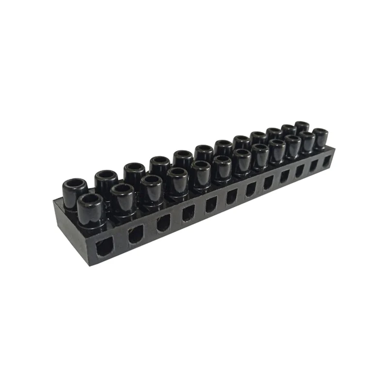 Black bakelite terminal strip