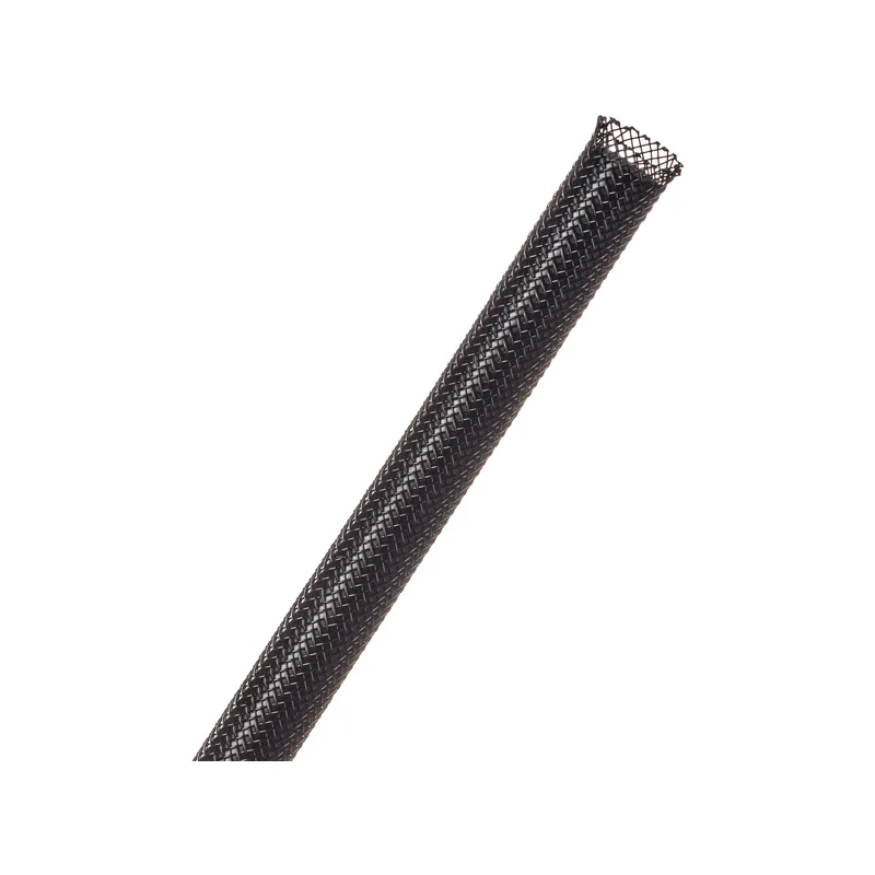 Black PET braided cable sleeve