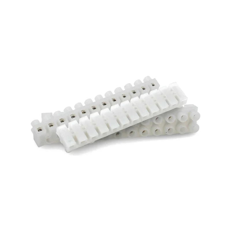 White PVC terminal strip